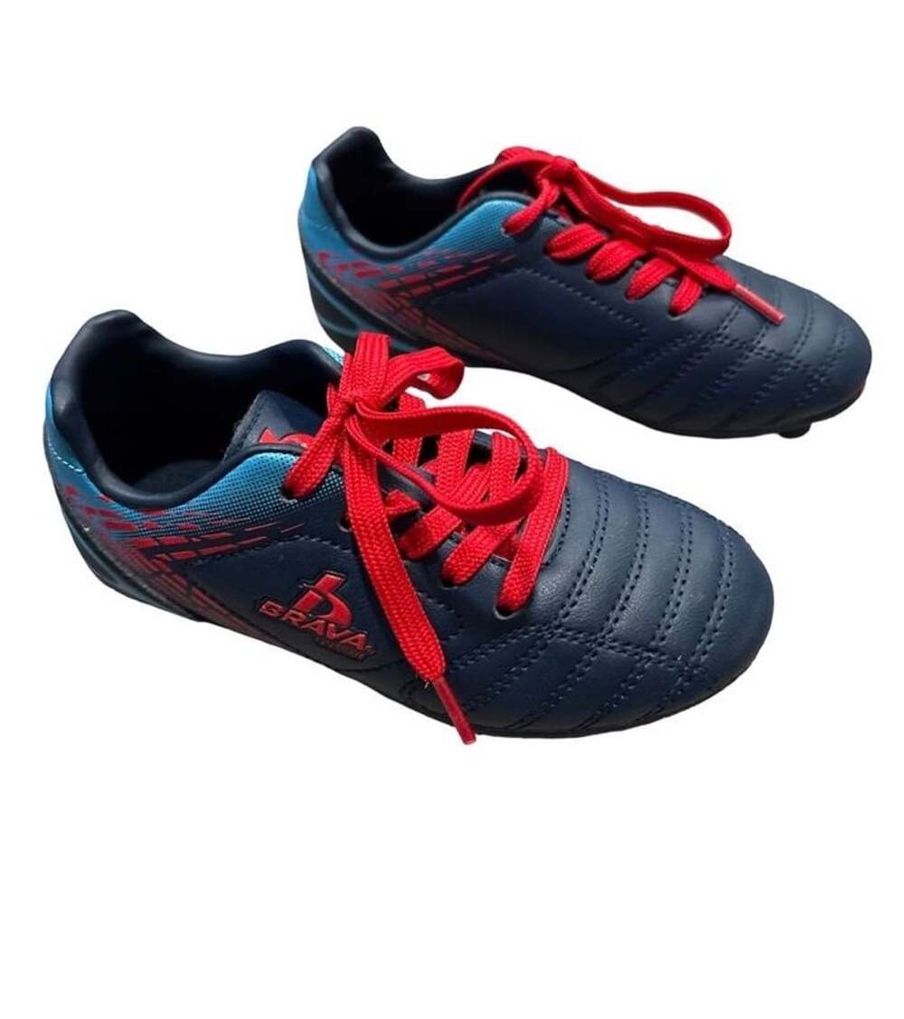 Brava Boys Soccer Cleats Size 11 Navy Blue Red Molded Youth Athletic Shoes